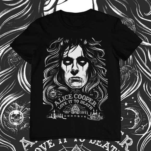 Custom Alice Checkerboard Asymetric Band LS T Neck Shirt